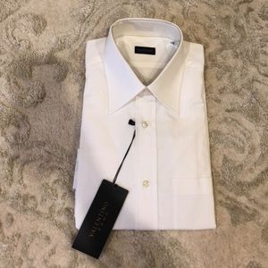 Valentino mens white dress shirt size 16 32/33